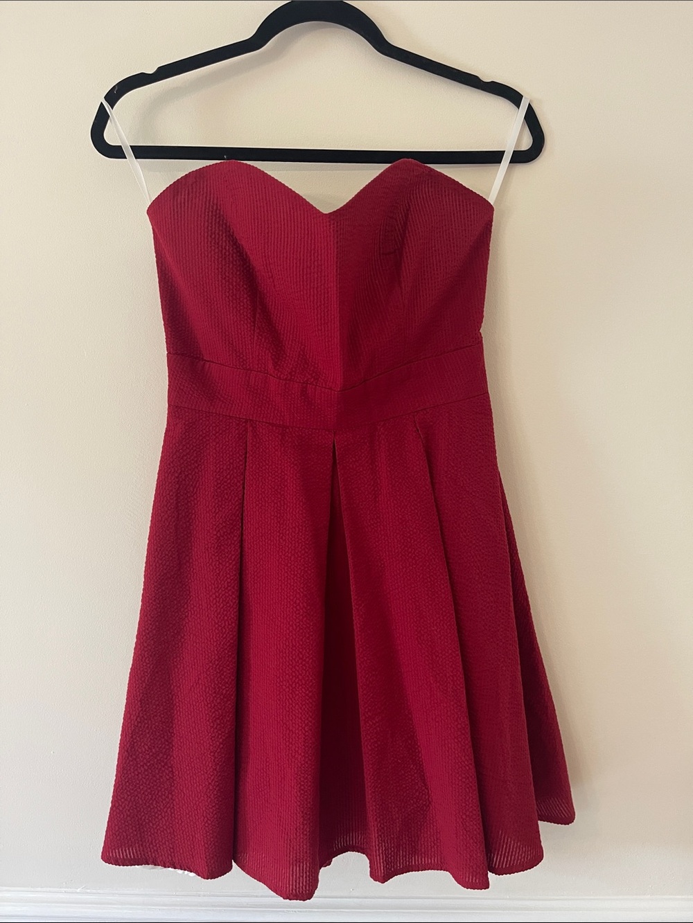 Lauren James Strapless Corbin  Dress in Crimson